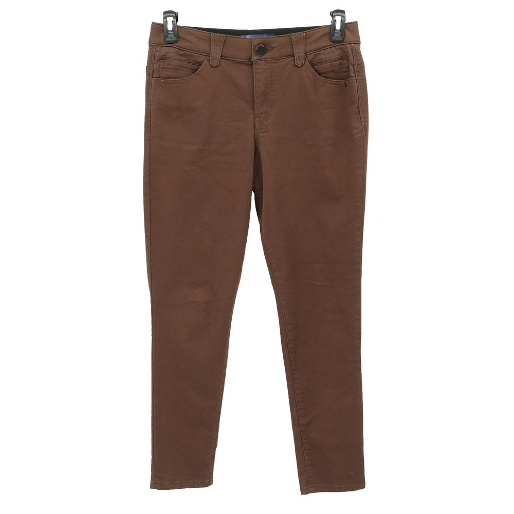 Democracy Chino Pants SZ 8 Skinny Stretch Preppy Dark Academia Business Casual